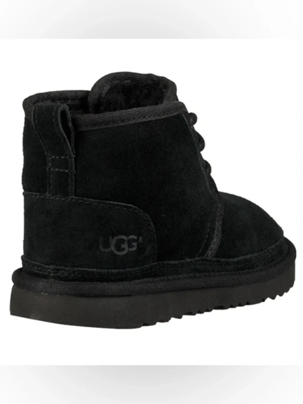 Ugg Neumel II Kids Ankle Lace Up Chukka Boot Black Size 6 girls Size 8 woman’s